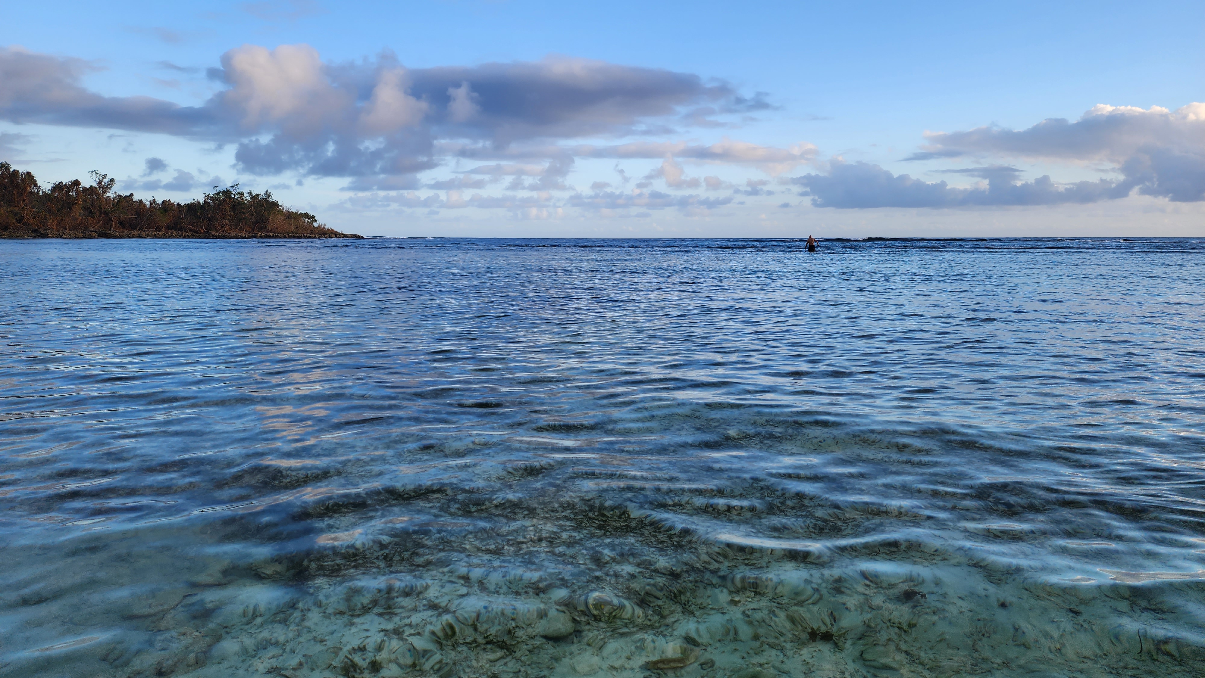 Honeymoon beach, clear blue water